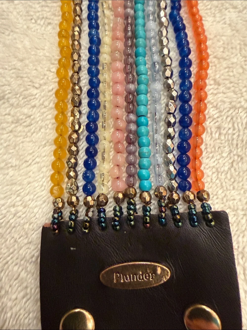 Plunder beaded leather